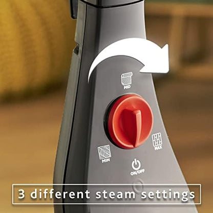 Vileda Steam Mop PLUS – Steam Cleaner for Hard Floors & Carpets with 2 Microfibre Pads