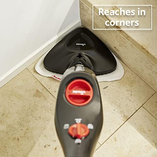 Vileda Steam Mop PLUS – Steam Cleaner for Hard Floors & Carpets with 2 Microfibre Pads