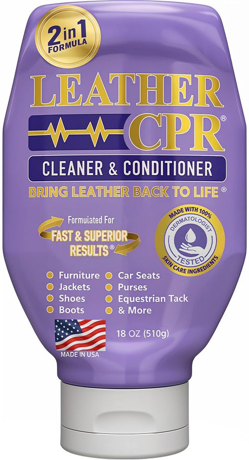 CPR Cleaning Products Leather Cleaner & Conditioner 18oz – Leather Care for Furniture, Car Seats & More