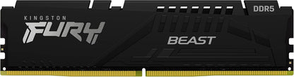 Kingston FURY Beast 16GB (2x8GB) DDR5 5200MT/s CL40 Intel XMP & AMD Expo Desktop Gaming Memory - Black (KF552C40BBK2-16)