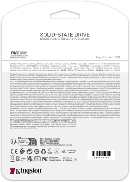 Kingston NV3 2TB NVMe PCIe 4.0 M.2 2280 Internal Solid State Drive - SSD (SNV3S/2000G)