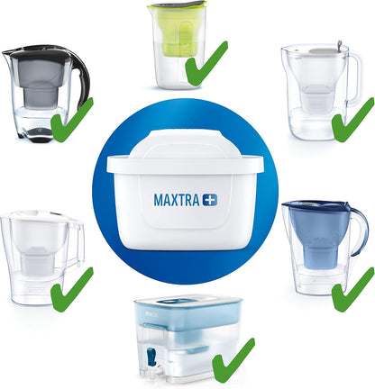 BRITA MAXTRA+ Water Filter Cartridges 4 Pack – Original Refill Filters for BRITA Jugs, Kettles & Tassimo Machines