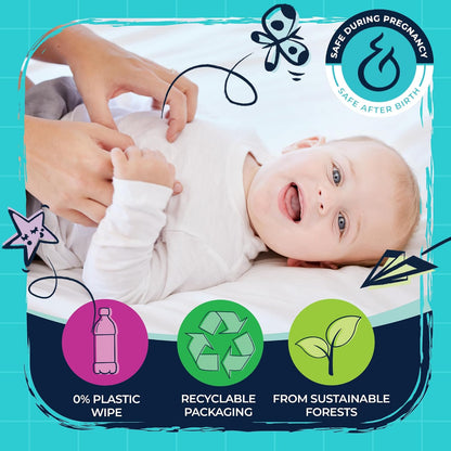 M&Y Mum & You Biodegradable Baby Wet Wipes 18 Packs – 1008 Water-Based Wipes