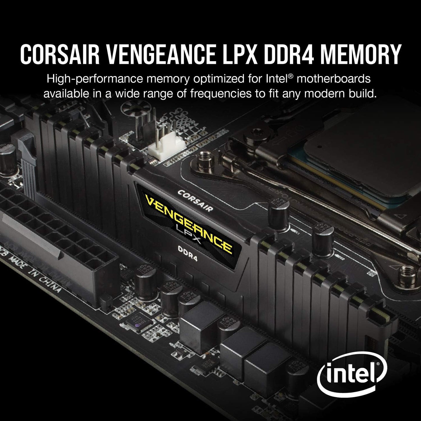 Corsair Vengeance LPX 32GB (2x16GB) DDR4 3200MHz CL16 Intel XMP 2.0 Desktop Memory - Black (CMK32GX4M2E3200C16)