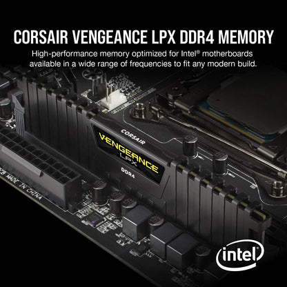 Corsair Vengeance LPX 32GB (2x16GB) DDR4 3200MHz CL16 Intel XMP 2.0 Desktop Memory - Black (CMK32GX4M2E3200C16)