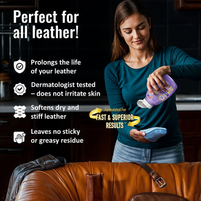 CPR Cleaning Products Leather Cleaner & Conditioner 18oz – Leather Care for Furniture, Car Seats & More