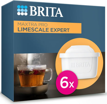 BRITA MAXTRA PRO Limescale Expert Water Filter Cartridges 6 Pack – Advanced Appliance Protection Refill for BRITA Jugs & Flow