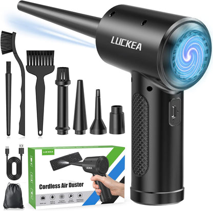 LUCKEA Electric Air Duster Cleaner 6000mAh – Rechargeable Compressed Air Blower for PC & Electronics