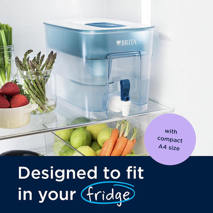 BRITA Flow XXL Water Filter Tank 8.2L – Fridge-Fitting Water Dispenser with MAXTRA PRO Cartridge, Digital Memo Indicator