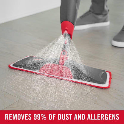 Rubbermaid Microfiber Reveal Spray Mop Floor Cleaning Kit – Refillable Spray Mop with 3 Reusable Pads