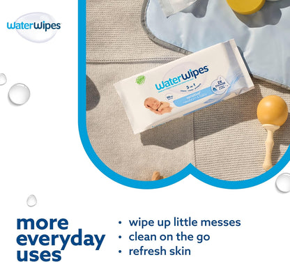 WaterWipes Sensitive+ Newborn & Baby Wipes 18 Pack – 99.9% Water, Unscented Gentle Care