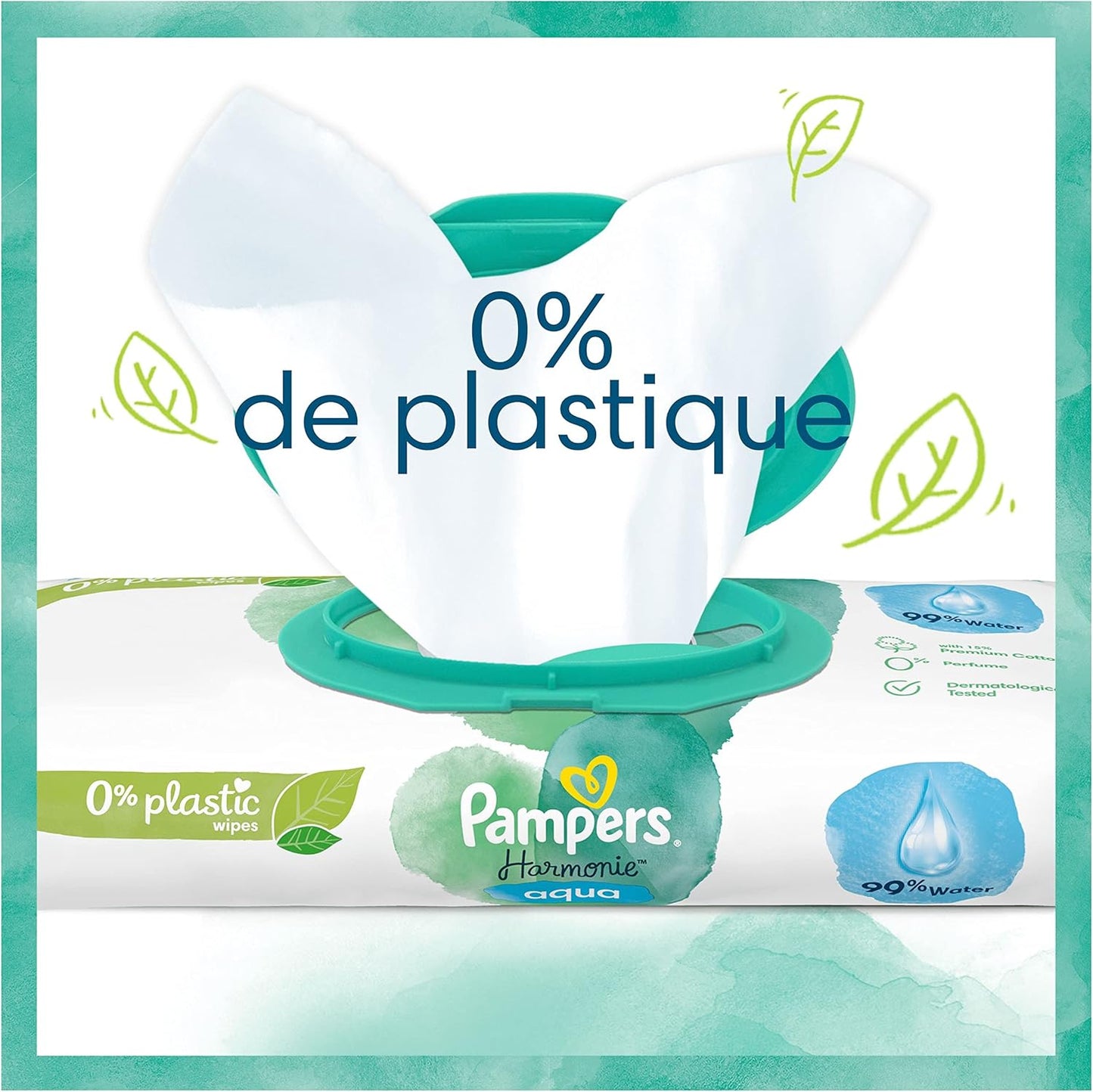 Pampers Harmonie Aqua Baby Wet Wipes 24 Pack – 1152 Wipes with 99% Water for Delicate Skin