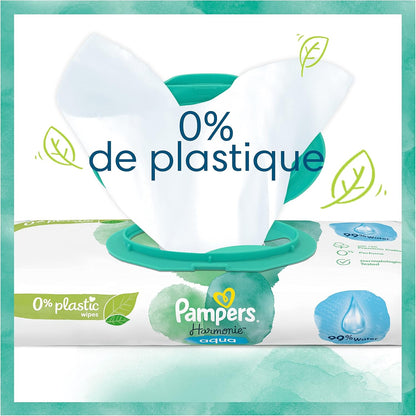 Pampers Harmonie Aqua Baby Wet Wipes 24 Pack – 1152 Wipes with 99% Water for Delicate Skin