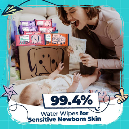 M&Y Mum & You Biodegradable Baby Wet Wipes 18 Packs – 1008 Water-Based Wipes
