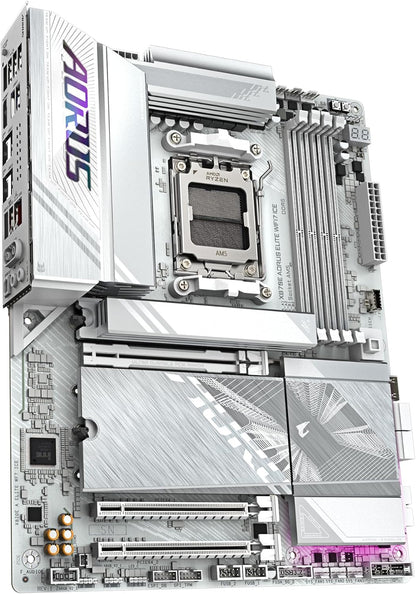 Gigabyte X870E AORUS ELITE WIFI7 ICE White Flagship AMD Ryzen AM5 ATX Motherboard (X870E AORUS ELITE WIFI7 ICE)