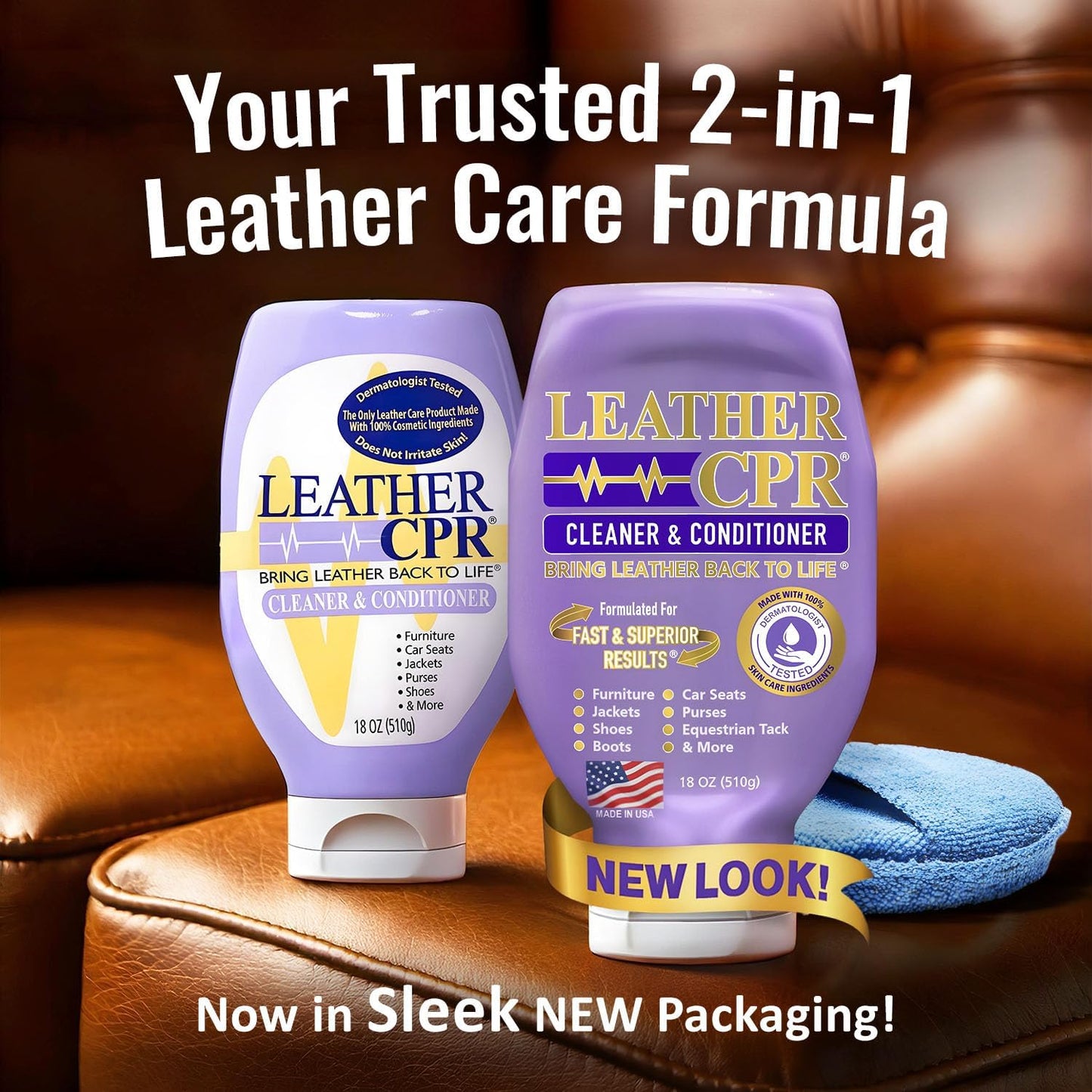 CPR Cleaning Products Leather Cleaner & Conditioner 18oz – Leather Care for Furniture, Car Seats & More