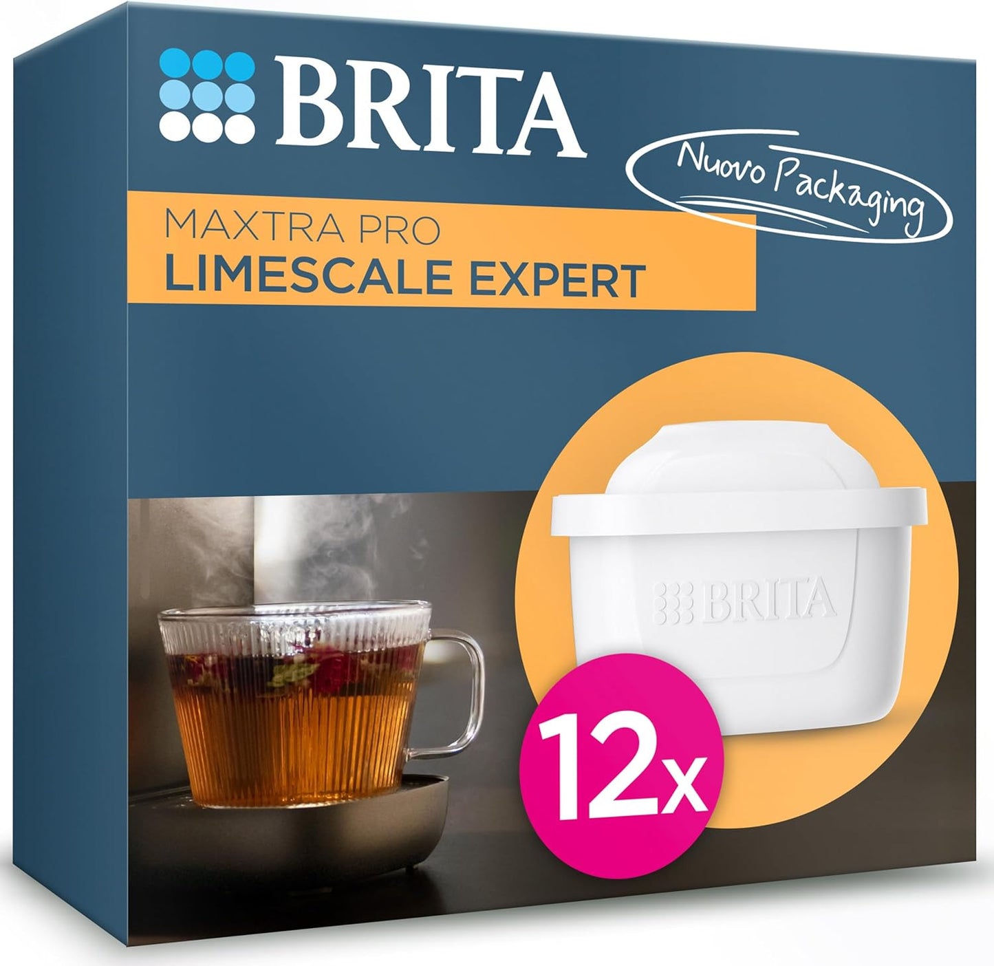 BRITA MAXTRA PRO Limescale Expert Water Filter Cartridges 12 Pack – Advanced Limescale Protection Refill for BRITA Jugs & Flow