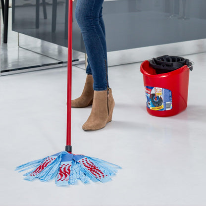Vileda SuperMocio 3 Action XL Mop & Bucket Set with Extra Refill – Microfibre Floor Cleaning System