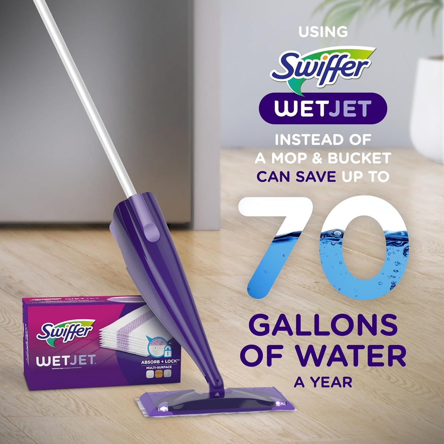 Swiffer WetJet Hardwood Mop Pad Refills 24 Pack – Multi-Surface Floor Cleaning Pads