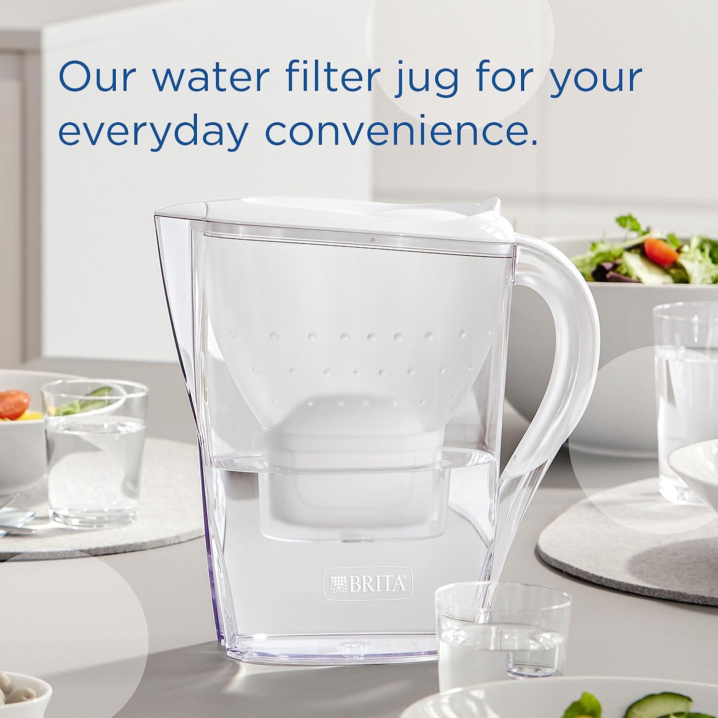 BRITA Marella Water Filter Jug 2.4L White – Fridge-Fit Pitcher with Digital Memo Indicator & 12x MAXTRA PRO Cartridges