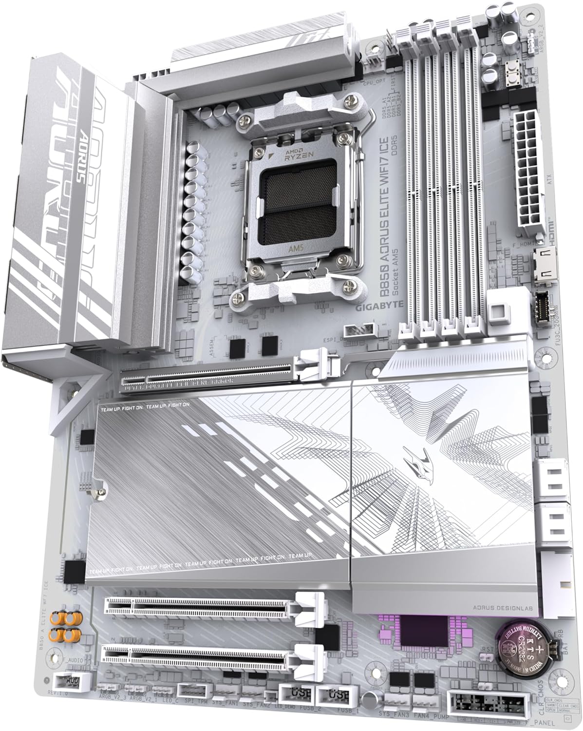 Gigabyte B850 AORUS ELITE WIFI7 ICE White AMD Ryzen AM5 ATX Motherboard (B850 AORUS ELITE WIFI7 ICE)